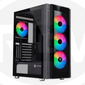 CASE ANTRYX RX-260 BLACK  RGB, FAN X4, V/TEMPLADO S/FUENTE