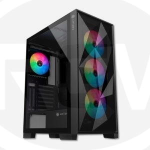 CASE ANTRYX RX-250 F-RGB BLACK SIN FUENTE VIDRIO TEMPLADO USB 3.0/USB 2.0 (PN:AC-RX250KFR)
