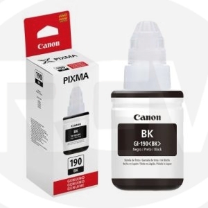 BOTELLA DE TINTA CANON GI-190 BK, NEGRO