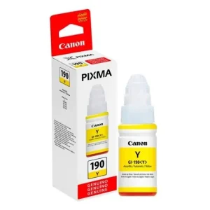 BOTELLA DE TINTA CANON GI-190 Y, AMARILLO.