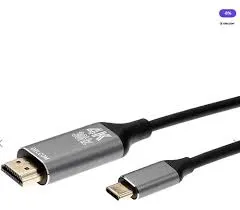 CABLE DELCOM 4K TIPO C A  PUERTO  HDMI 1.8 METROS