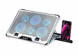 COOLER PARA LAPTOP IDOCK TURBINE N9 | 6 VENTILADORES | ALUMINIO | PLATEADO