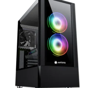 CASE ANTRYX RX- 460 BLACK USB 3.0,ARGN FAN X2 ( AC-RX460W ) S/ FUENTE | BLANCO | 1 PANEL VIDRIO  TEMPLADO| LED- ARGB