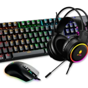 KIT ANTRYX GC3100 X3 BLACK RGB TECLADO SWITCH RED+ AUDIFONO + TECLADO + MOUSE (PN:AGC-3100X3KRE-SP)