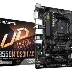 MOTHERBOARD GIGABYTE B550M DS3H AC (REV. 1.5) CHIPSET AMD B550, SOCKET AM4, MICRO ATX