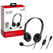AUDIFONO C/MICROF. GENIUS HS-230U USB BLACK (31710021400)