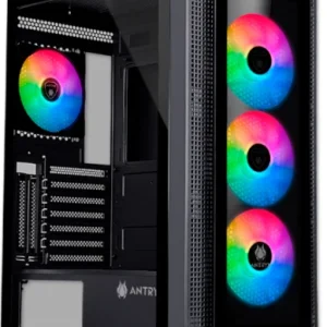 CASE ANTRYX RX-260 BLACK  RGB, FAN X4, V/TEMPLADO S/FUENTE