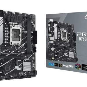 MAINBOARD ASUS PRIME B760M-K D4 INTEL B760 LGA1700 DDR4 VGA HDMI USB 3.2 M.2 MATX
