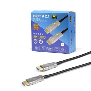 CABLE HDMI 2.1 DELCOM 8K OPTICO ACTIVO 10 METROS