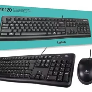 KIT LOGITECH TECLADO+MOUSE COMBO MK120 USB NEGRO