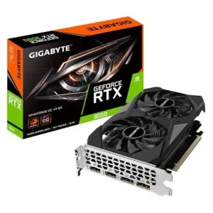 TARJETA DE VIDEO GIGABYTE RTX 3050 WINDFORCE OC V2 6GB GDDR6/96BIT GEFORCE NVIDIA, 2 VENTILADORES ( GV-N3050WF2OCV2-6GD