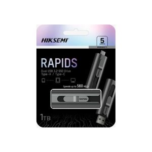 MEMORIA USB/SSD  HIKSEMI RAPIDS DUAL 1TB (HS-USB-560-1T-U3) USB 3.2 TYPE-C / 560 MBPS / BLACK