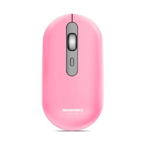 MOUSE INALÁMBRICO MICRONICS BABYLON M721-3M, BLUETOOTH & WI-FI, RECARGABLE, COLOR: ROSADO