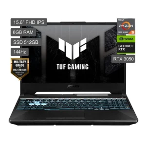 NOTEBOOK ASUS TUF FA506NC- HN011W R5 7535HS 8GB 512GB 4G VIDEO RTX 3050 15.6 FHD WINDOW 11 HOME NEGRO
