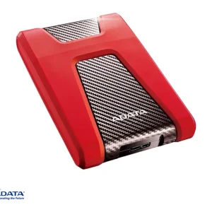 DISCO DURO EXTERNO ADATA HD650 2TB, USB 3.2, ROJO  (AHD650-2TU31-CAK)