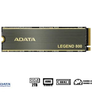 UNIDAD DE ALMACENAMIENTO SSD M.2 PCIE ADATA 2TB NVME LEGEND 800, 2280 (ALEG-800-2000GCS) 3500MB/S