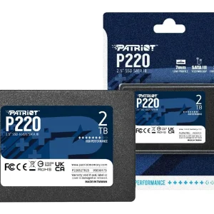 UNIDAD DE ALMACENAMIENTO SSD SATA 2.5 PATRIOT 2TB P220 (P220S2TB25) 550MB/S