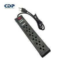 SUPRESOR DE PICOS CDP 06 TOMAS BLACK 220V (R-PS6 )