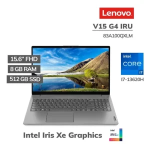 NOTEBOOK LENOVO V15 G4 IRU INTEL CORE I7-13620H 2.4GHZ, RAM 8GB DDR4, SSD 512GB, 15.6" FHD, FREE DOS (83A100QXLM)