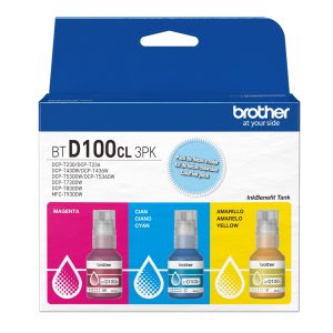 TINTA BROTHER PACK - T230/T430W/T530DW/T730DW/T930DW  BTD100CL3PK TRIPACK
