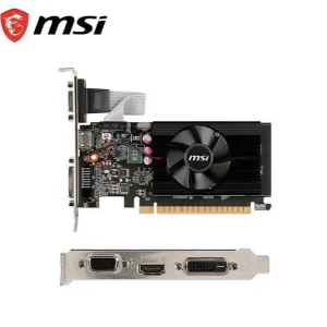 TARJETA VIDEO MSI GEFORCE GT 710 2GB DDR3 ( GT 710 2GD3 LP ) 64 BIT