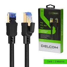 CABLE PACH CORD  DE RED DELCOM S/FTP CAT8 COBRE 2 METRO DL-ML-0802