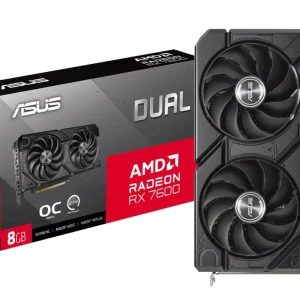 TARJETA DE VIDEO ASUS AMD RADEON RX 7600 8GB GDDR6 128BITS DUAL EVO OC (PN:90YV0LD0-M0AA00)