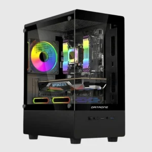 CASE DATAONE (NOVA BP11) SIN FUENTE, NEGRO, MICRO-ATX, 2 PANEL VIDRIO, X1 FAN, LED-RGB