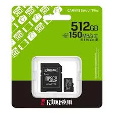 MEMORIA SD 512GB KINSTONG CANVAS SELECT 150MBPS VERDE