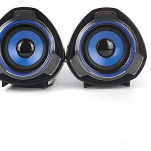 PARLANTE HALION S228, INTERFAZ USB 2.0, 10 WATTS, COMPATIBLE LAPTOPS, PC, MP3, TV, BLURAY, COLOR NEGRO C/ AZUL (HA-S228)
