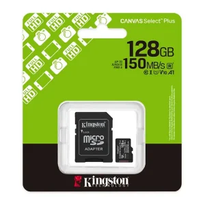 MEMORIA MICRO SD 128GB KINGSTON CANVAS SELECT PLUS CLASS 10 150 MB/S (SDCS3/128GB