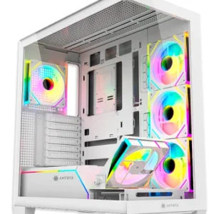 CASE ANTRYX FX 850 PRO WHITE, FAN X5 ARGB, USB TIPO C, V/TEMPLADO