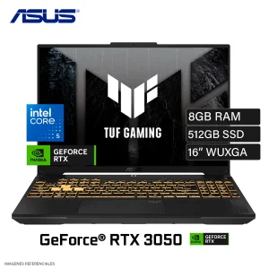 NOTEBOOK  ASUS TUF F16 FX607VJ-RL011W INTEL CORE 5 210H RAM 8GB DISCO 512GB NVIDIA RTX 3050 6GB 16" WUXGA