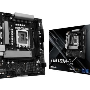 MOTHERBOARD ASROCK H810M-X, CHIPSET INTEL H810, LGA 1851, 1XVGA, 1XHDMI, 1XDP, MATX