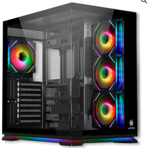 CASE ANTRYX FX 870 PRO BLACK ( AC-FX870PK ) S/FUENTE | 4 COOLER FAN A-RGB | PANEL VIDRIO TEMPLADO