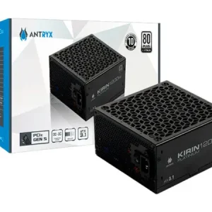 FUENTES DE PODER ANTRYX KIRIN 1200W, 80 PLUS PLATINUM, MODULAR, ATX3.1, PCIE 5.0