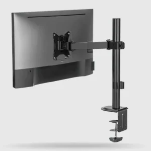 RACK KOREANO FIJO PIVOTABLE PARA MONITOR 17 A 32 HASTA 9KG, ACERO INOXIDABLE, NEGRO | KE-32