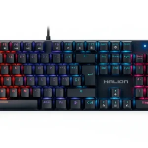 TECLADO + MOUSE HALION HARRIER K201C MECANICO RGB 2 EN 1 NEGRO