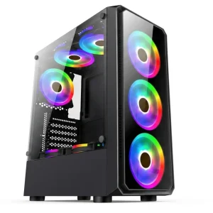 CASE GAMER HALION SPARKO J13 VIDRIO TEMPLADO| S/FUENTE| 6-ARGB