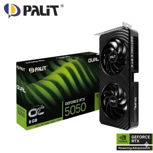 TARJETA DE VIDEO PALIT GEFORCE RTX 5050 8GB GDDR6 128BITS DUAL OC (PN:NE65050S19P1-GB2070D)
