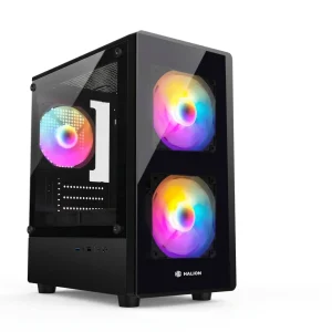 CASE GAMER SIN FUENTE LUNA P25 USB 3.0 X1, USB 2.0 X1, TRRS (AUDIO& MIC) X 1, 03 VENTILADORES LUZ LED RGB, VT LATERAL Y FRONTAL